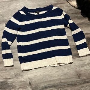 J. Crew Navy and White Striped Sweater